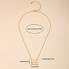 Fashionable Iron Hollow Out Book Pendant Necklaces for Women FS-WG9E5D2-01-3