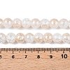 Electroplated Crackle Glass Beads Strands EGLA-N014-8mm-02-4