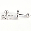 Tarnish Resistant 201 Stainless Steel Barbell Cartilage Earrings EJEW-R147-21-4