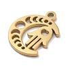 304 Stainless Steel Pendants STAS-R003-03G-03-2