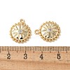 Brass Micro Pave Clear Cubic Zirconia Pendants KK-Q031-38G-3