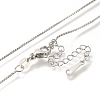 Brass Box Chain Necklaces for Women NJEW-M045-02P-2