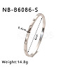 304 Stainless Steel Pave Cubic Zirconia Bangles FS-WG09E60-30-1