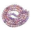 Baking Paint Crackle Glass Bead Strands DGLA-R053-05A-2