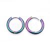 Ion Plating(IP) 304 Stainless Steel Huggie Hoop Earrings EJEW-F111-20mm-Y-2