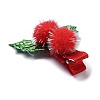Christmas Theme Cloth Felt Fabric Alligator Hair Clip OHAR-R100-01B-4