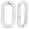 2Pcs 925 Sterling Silver Spring Gate Rings STER-BBC0007-40-1