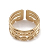 Ion Plating(IP) 304 Stainless Steel Triple Line Cuff Rings for Women RJEW-G285-15G-2