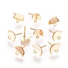Brass Stud Earring Findings X-KK-F728-32G-2