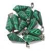 Synthetic Malachite Pointed Pendants G-B127-15P-06-1