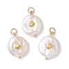 Natural Keshi Pearl Pendants PALLOY-JF04960-1