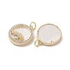 Brass Pendants Pave Shell KK-L208-74G-2