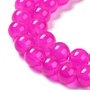 Baking Paint Imitation Jade Glass Round Bead Strands DGLA-Q021-8mm-28-3