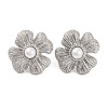 304 Stainless Steel with Plastic Imitation Pearl Stud Earrings for Women LS-EJEW-Z057-11P-1