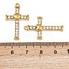 304 Stainless Steel Micro Pave Cubic Zirconia Pendants STAS-A132-04C-G-3