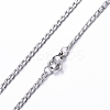 Non-Tarnish 304 Stainless Steel Curb Chain Necklaces LS-NJEW-K099-04P-3