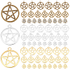   108Pcs 9 Style Zinc Alloy Pendants FIND-PH0004-23-1