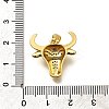 Rack Plating Brass Micro Pave Cubic Zirconia Pendants KK-L226-054G-02-3