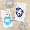 Beach Theme Carbon Steel Cutting Dies Stencils DIY-WH0309-1992-4