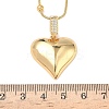 304 Stainless Steel Micro Pave Clear Cubic Zirconia Pendant Necklaces for Women LS-NJEW-Z103-01G-04-5