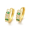 Cubic Zirconia Horse Eye Hoop Earrings EJEW-E270-31G-1