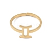 Real 18K Gold Plated 304 Stainless Steel Adjustable Finger Ring LS-RJEW-L115-01G-06-2