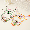 8Pcs Halloween Handmade Polymer Clay & Glass Seed Bead Woven Braided Bracelets MC3836-3