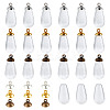 9Pcs 3 Styles Alloy Bead Cap Pendant Bails FIND-DR0001-20B-1
