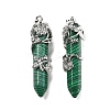 Synthetic Malachite Big Pointed Pendants G-A172-16F-1