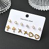 304 Stainless Steel Micro Pave Cubic Zirconia Stud Earrings Kits For Women EJEW-B112-01G-01-1