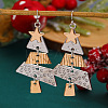 Christmas Tree Alloy Pendant Necklaces & Dangle Earrings Sets WG3F9DA-03-3