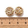 Brass Micro Pave Magenta Cubic Zirconia Beads KK-M318-44G-3