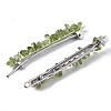 Platinum Plated Alloy French Hair Barrettes PHAR-T003-01D-2