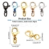 50Pcs 5 Colors 304 Stainless Steel Lobster Claw Clasps STAS-NB0001-32-2