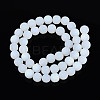 Frosted Imitation Jade Glass Beads Strands GLAA-T032-J8mm-MBB02-1
