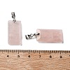 Natural Rose Quartz Faceted Pendants G-U031-04P-01-3