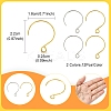 24Pcs 2 Colors Ion Plating(IP) 304 Stainless Steel Earring Hooks STAS-FS0001-65-4