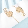 Alloy Cuff Bangles BJEW-Z168-01G-04-1