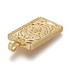 Brass Micro Pave Clear Cubic Zirconia Pendants ZIRC-Z004-01-3