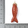 Natural Red Jasper Carved Pendants G-P599-07G-05-3