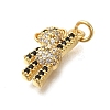 Rack Plating Brass Micro Pave Cubic Zirconia Pendants ZIRC-F142-04G-2