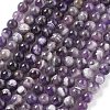 Natural Amethyst Beads Strands G-M445-8MM-01E-1