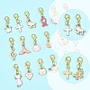 20Pcs 20 Styles Alloy Enamel Pendant Decorations HJEW-FS00048-2