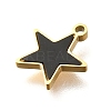 304 Stainless Steel Star Pendants STAS-Q348-19G-2