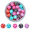 WEWAYSMILE 50Pcs 5 Styles 15mm Silicone Round Beads Making Kit JX489A-1