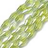 Transparent Electroplate Glass Beads Strands GLAA-K064-05A-PL04-1