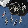 12Pcs 2 Colors Rack Plating Alloy Rhinestone Pendants FIND-FS0003-70-8