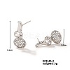 Chic European Style Copper & Zircon Horseshoe Stud Earrings VS0402-2-1