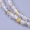 Natural Rutilated Quartz Beaded Necklaces NJEW-K114-B-A10-2