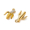 304 Stainless Steel Enamel Rhinestone Pendants SA-L002-09G-2
